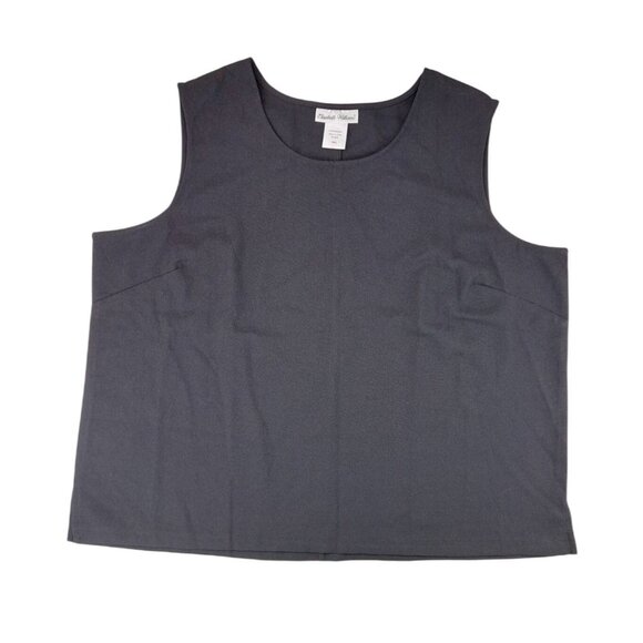 Elisabeth Williams Tops - Elisabeth Williams Sleeveless Black Polyester Tank Blouse 2XL Scoop Plus New